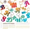 182 Pcs Fancy Alphabet Resin Mold Kit Silicone Letter Keychain Molds with Drill Key Rings and Screw Pins